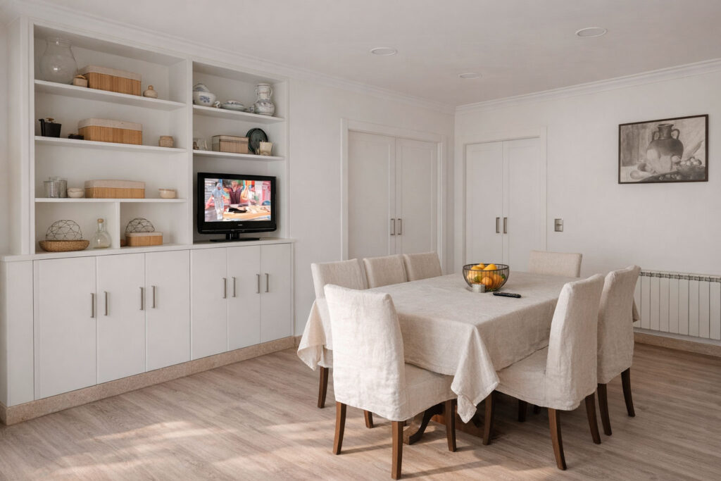 adaptación de salón comedor en una vivienda para una persona con síndrome de Aicardi